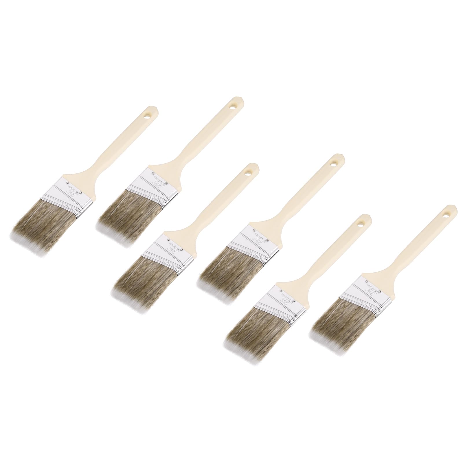 Pinceaux de 7,6 cm sourcing map à longs angles de 31,5 cm pour peinture au latex lot de 6