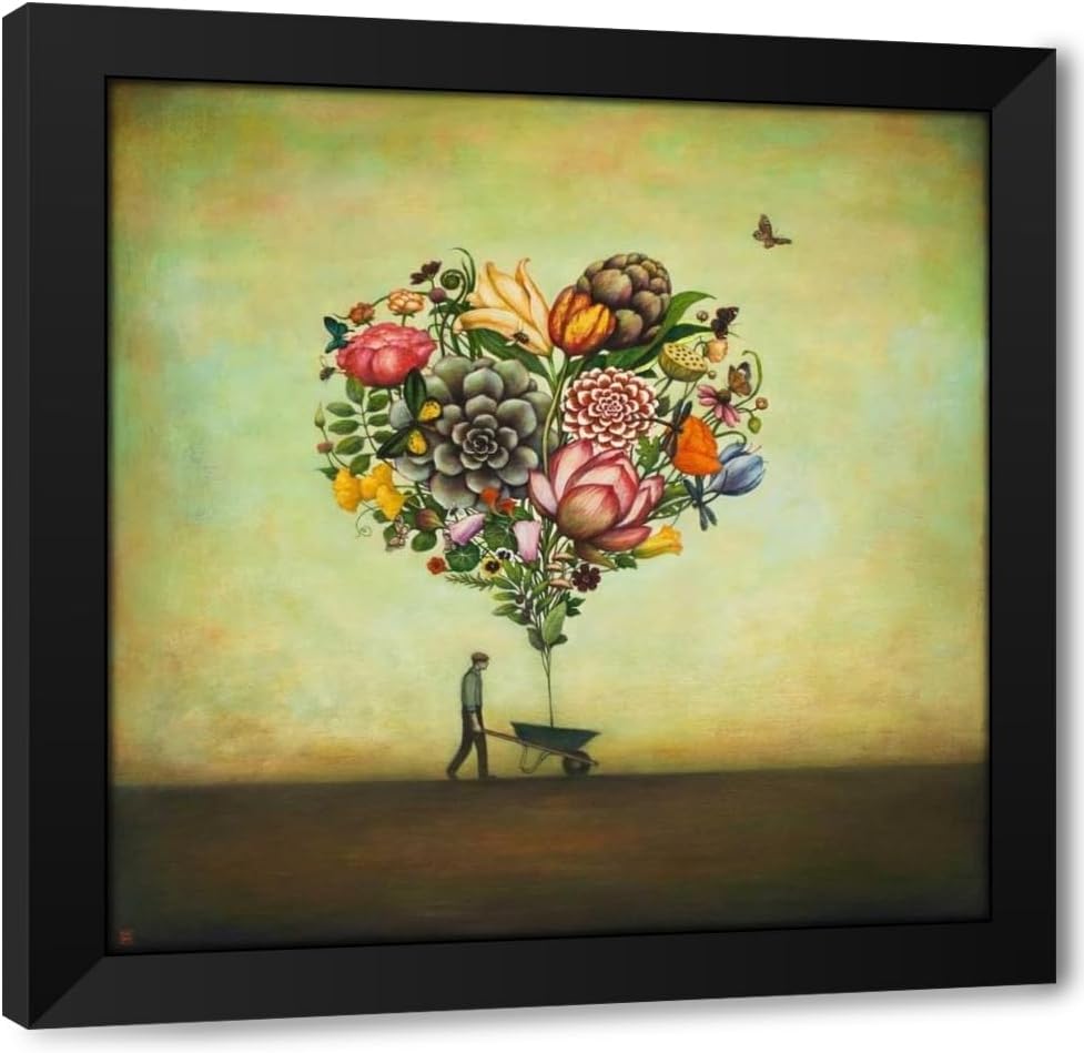 ArtDirect Big Heart Botany Custom Framed Art Print Giclee Print or Canvas Options with Various Sizes and Customization by Huynh, Duy
