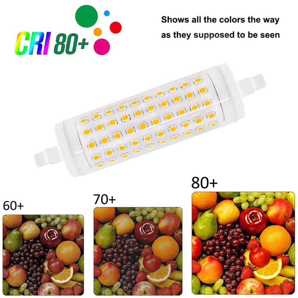 15W 1500LM R7S J118 Bombillas LED de cuerpo de cerámica AC 85-265V R7S Base 150W Bombilla halógena de tungsteno Bombillas de repuesto para iluminación de taller Lámparas de pie (paquete de 10)