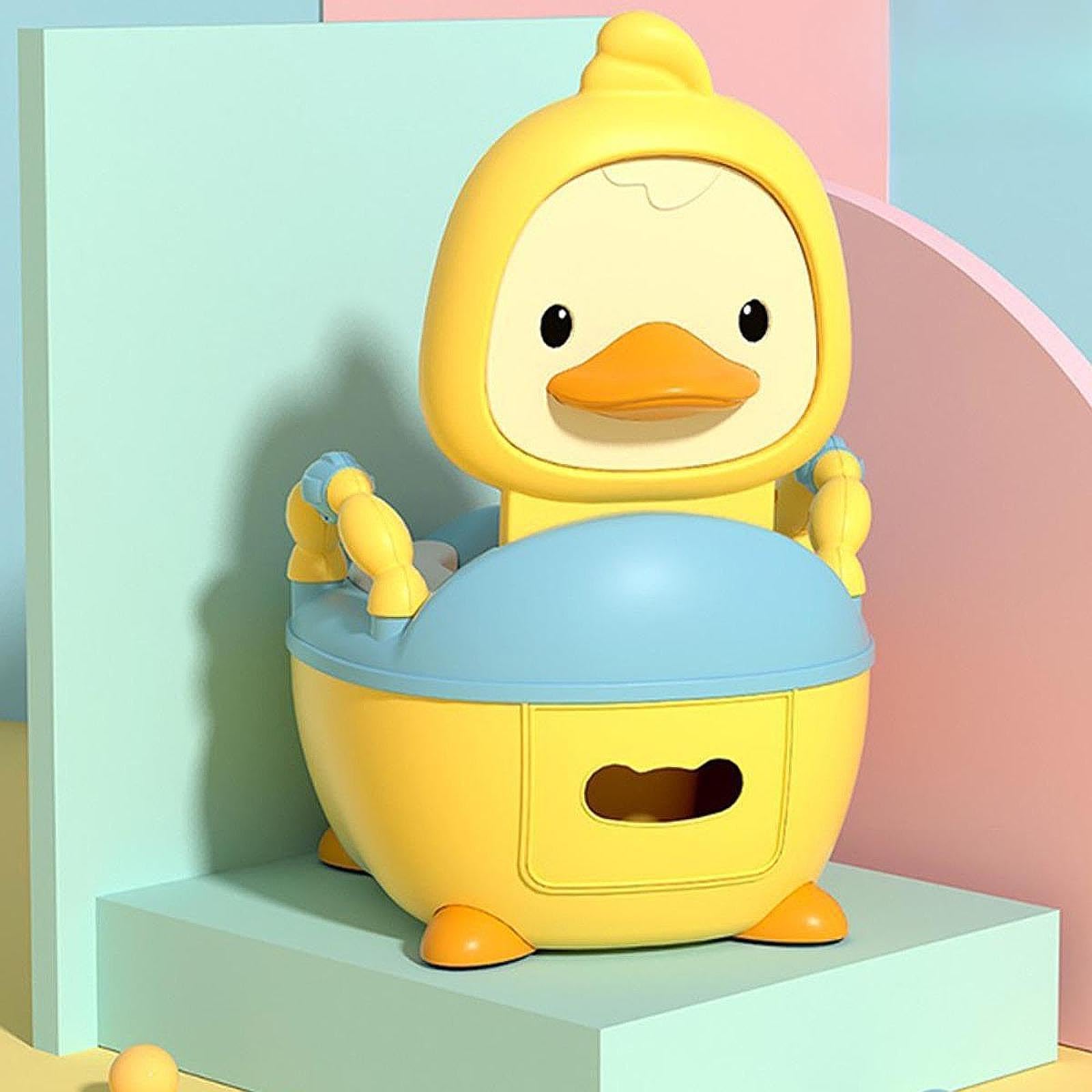 perfeclan Sedile vasino da bagno in vasino per bambini, versatili portatili sedile del bagno di allenamento vasino per la guida di viaggio, Giallo
