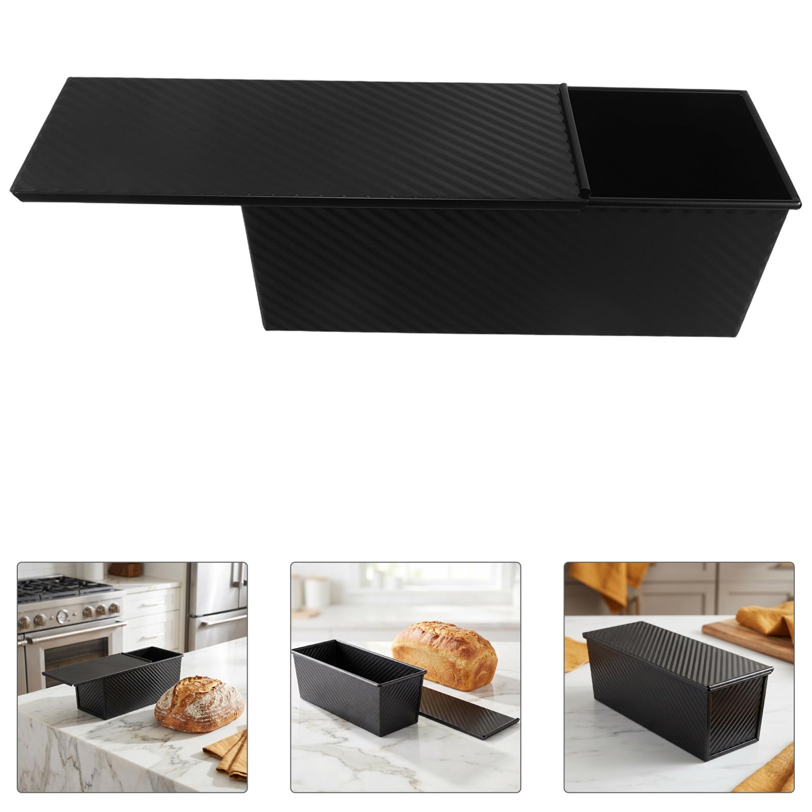 DOITOOL Moule À Rectangulaire Antiadhésif Pour Four Idéal Pour La Cuisson De Pains Brioches Pains De Mie Et Toasts