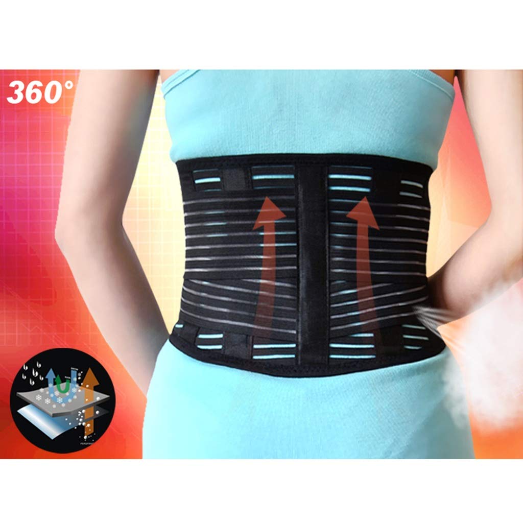 Cintura di Sostegno per la Schiena Schiena/Terapia Magnetica-Riscaldamento Automatico-Regolabile-Sollievo dal Dolore e prevenzione degli infortuni-Traspirante-per Uomini e Donne(L)