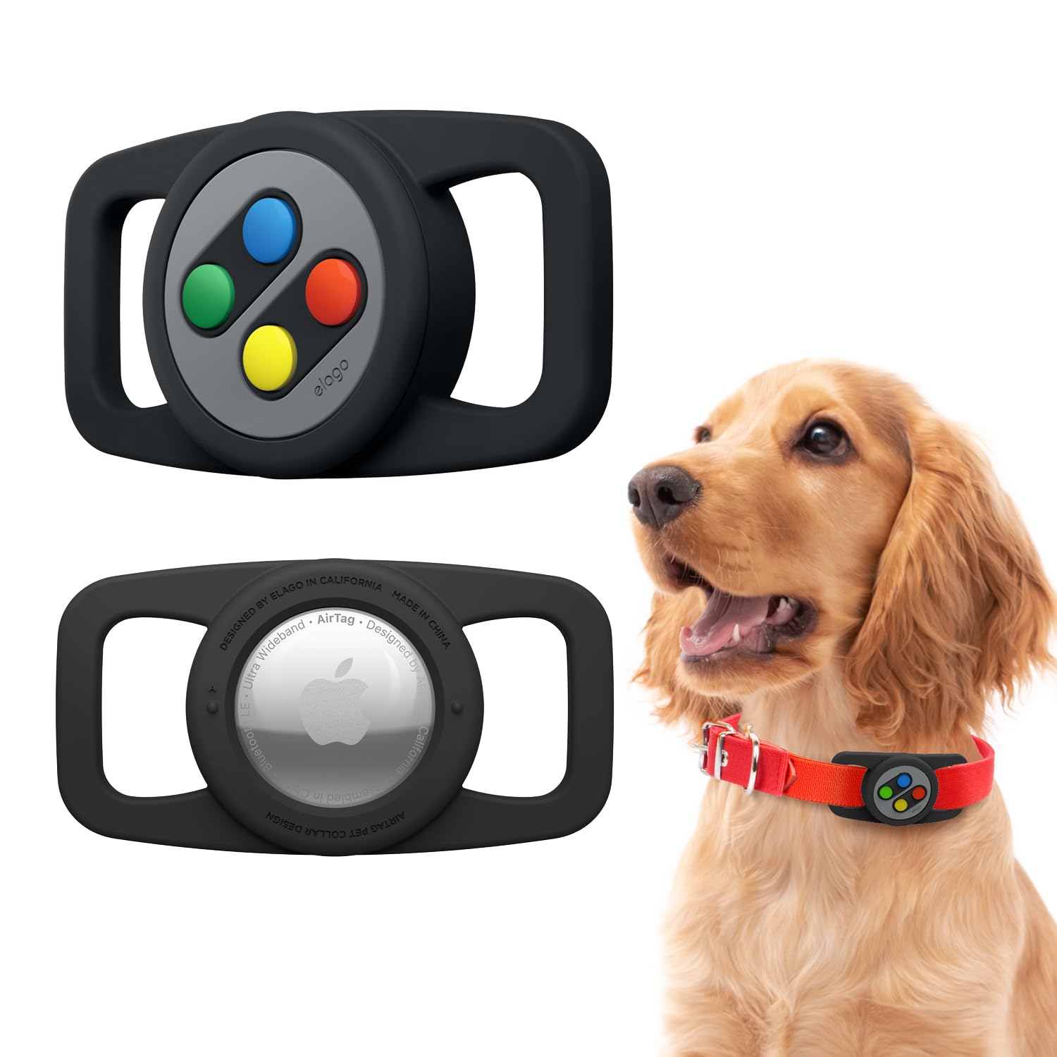 elago Pet Collar W5 Case Compatible with Apple AirTag 2 (2026) & 1