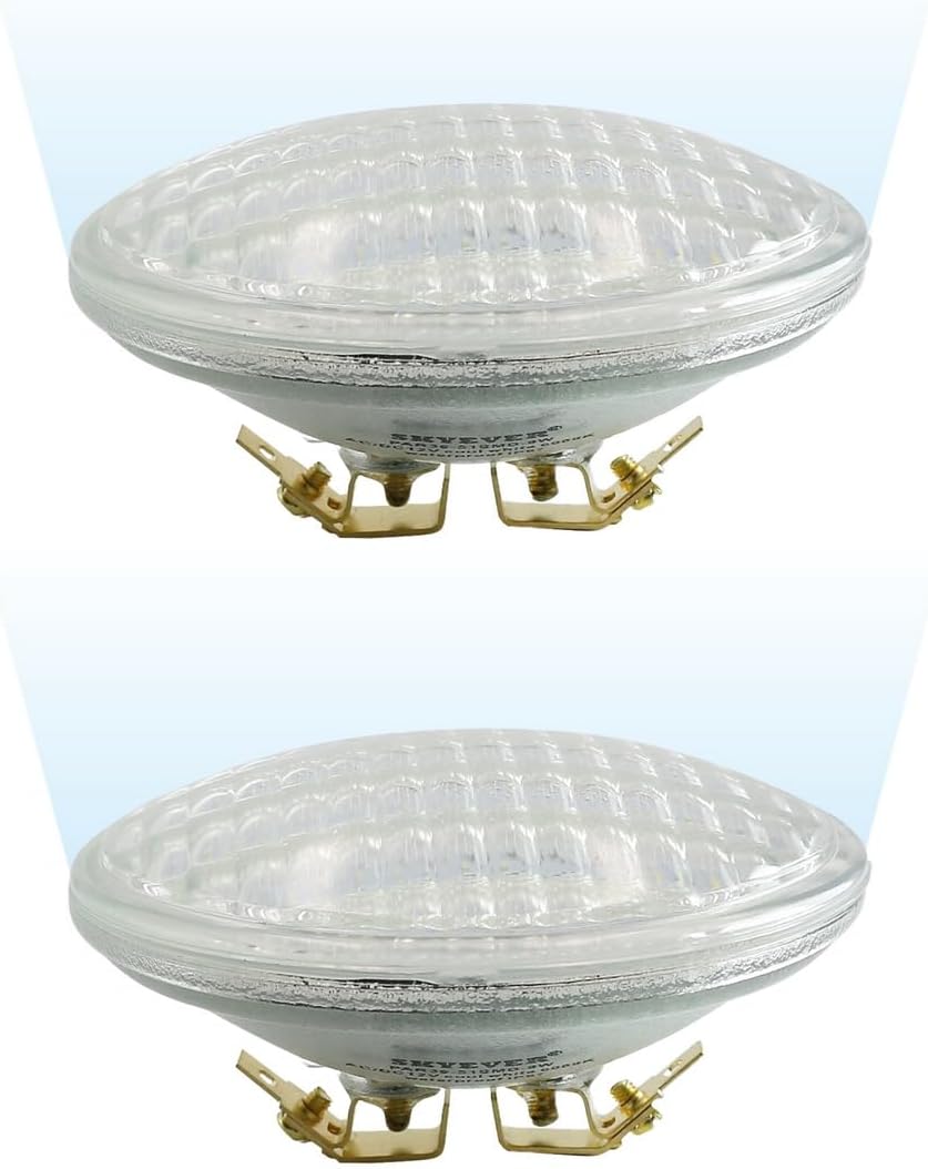 Glass PAR36 LED Reflector Light Bulb Flood, Waterproof IP67, AC/DC 12 Volts, 9 Watts, 900lm, mainly for Landscape & Off-Grid Use, Cool White 6000K (2 Pack)
