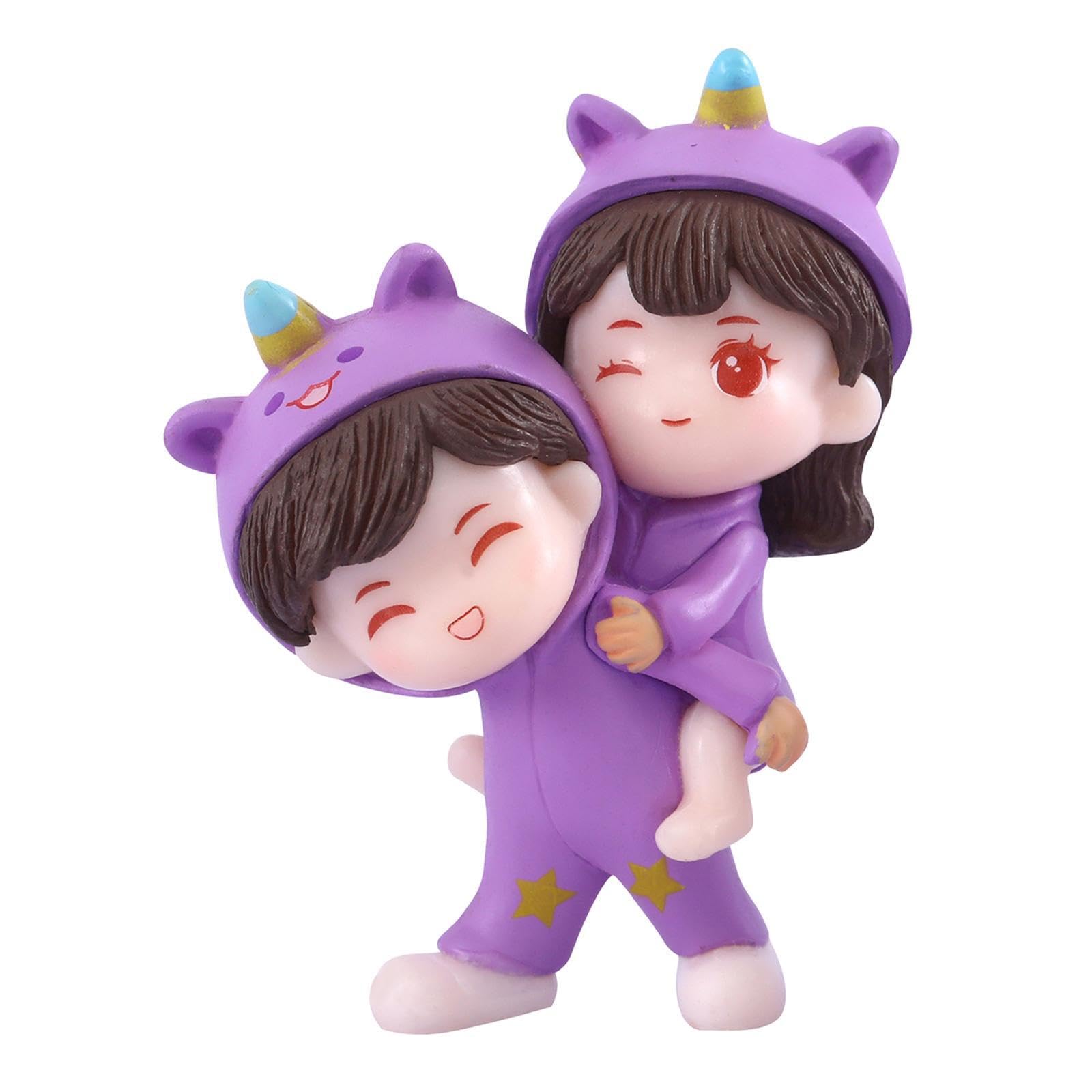 Pixzcsa Sweet Bride Groom Model Loving Couple Figurines Cake Ter For Special Occasions Lovers Couple Statue Ornament Wedding Decoration Young Figurines Art