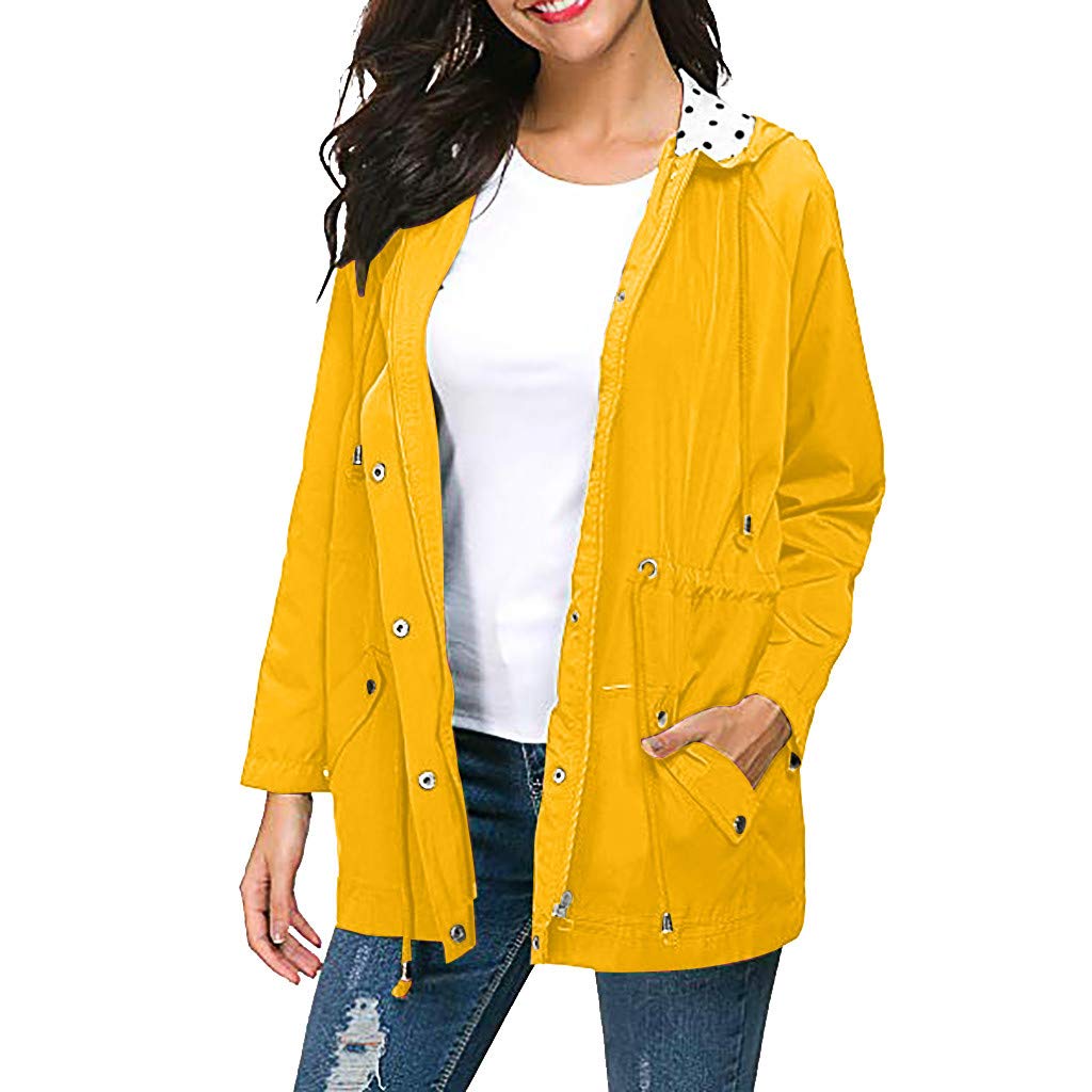 Rain Jackets for Women Fankle Sale Lightweight Raincoat Waterproof Windbreaker Active Outdoor Hooded Trench Coat S-5XL