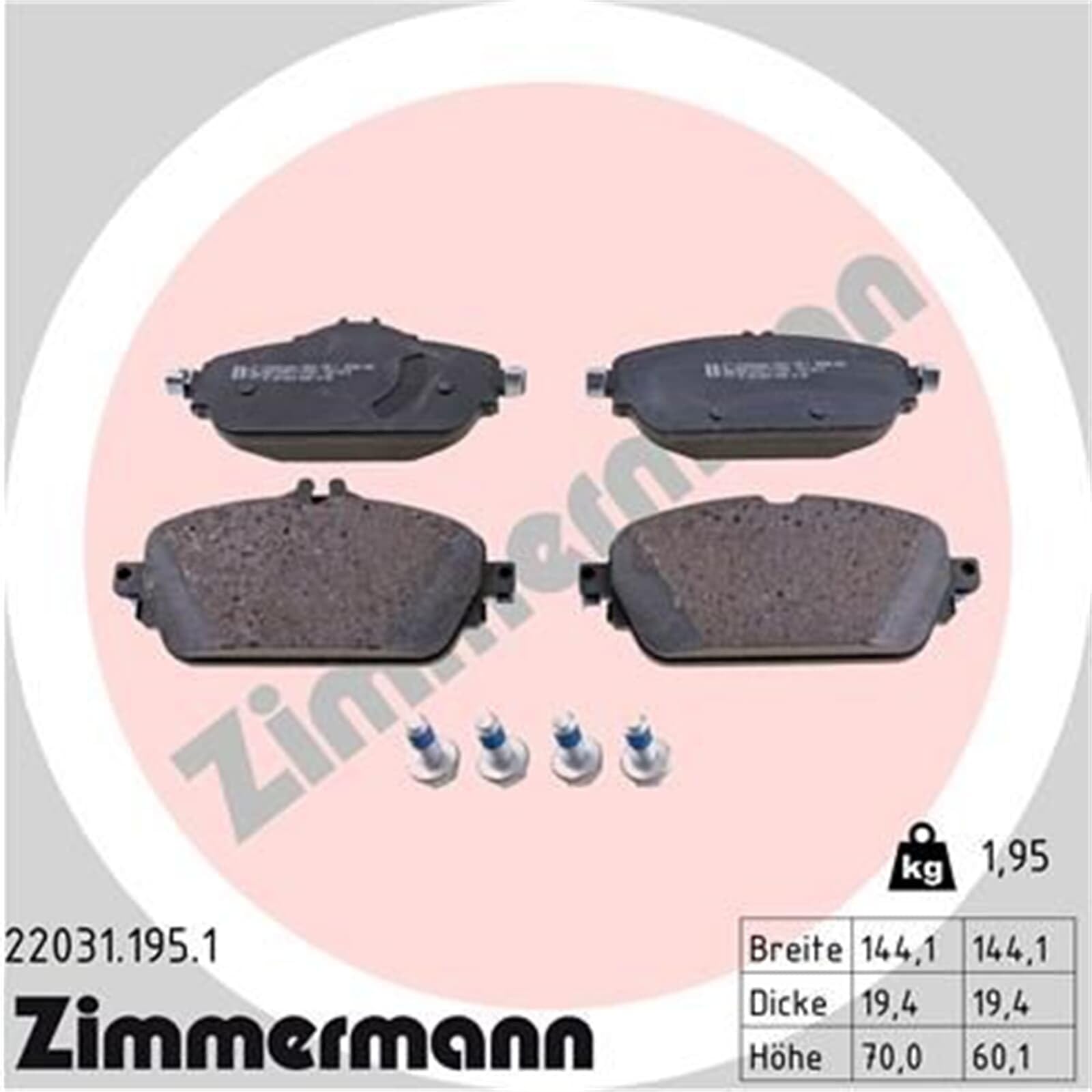 Zimmermann Bremsscheiben 305mm + Beläge vorne für E-Klasse W213 S213