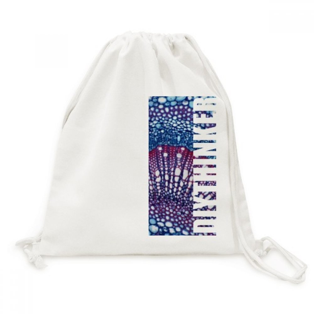 Toile drawstring backpack au motif cellulaire unique imprimé haute définition - 5
