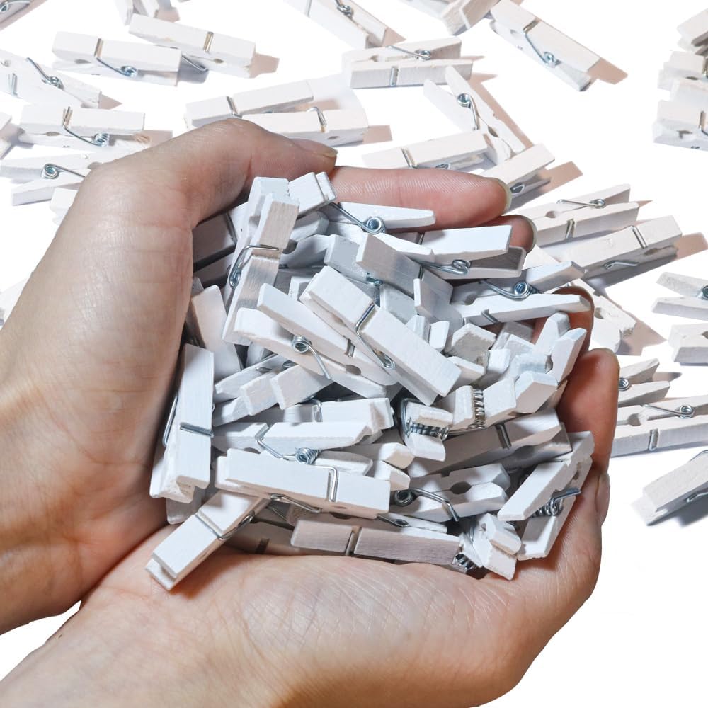 joaoxoko Clothes Pins,130Pcs Mini Clothes Pins for Photo, 1