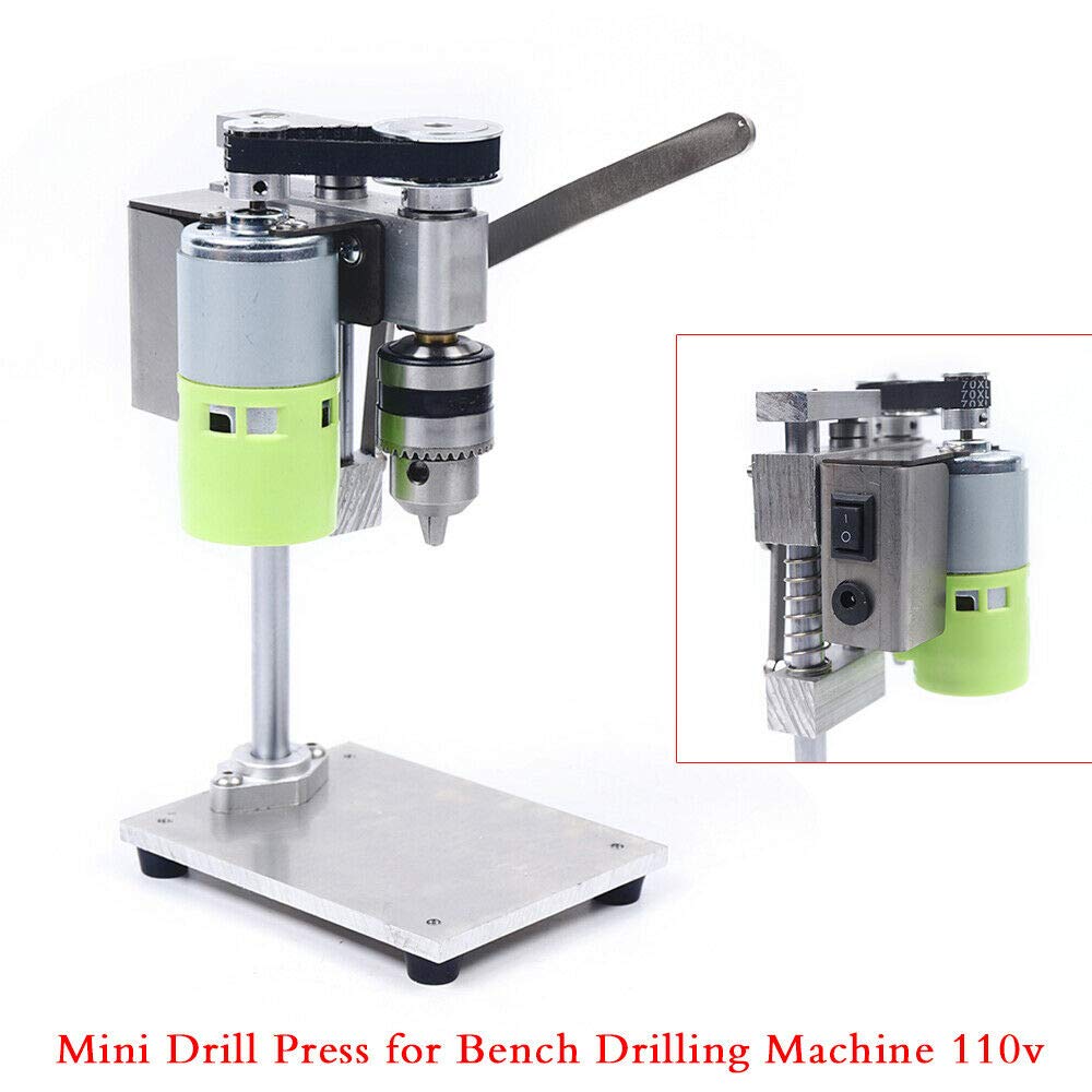 Mini Bench Top Drill Press Electric Bench Drilling Machine for Wood Metal 795 Motor B12 Chuck 100W