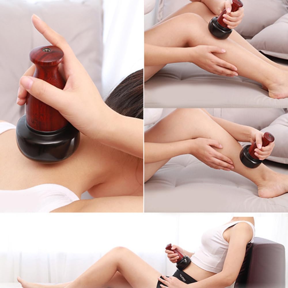 Masajeador Gua Sha de piedra caliente de 16,5 cm para aliviar el dolor de espalda, masajeador Guasha raspado para el cuerpo