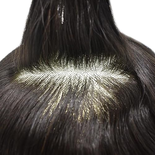Miniatura 5 de Sistema de cabello humano tipo toupee para hombre, duradero, fino y duradero, sistema de reemplazo de cabello Mon para hombres, postizos Protesis