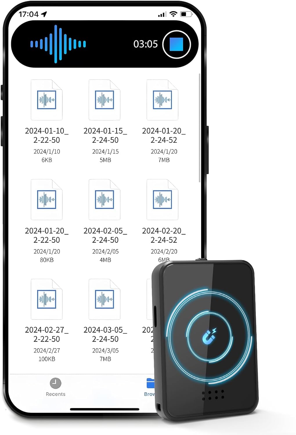 128GB Digital Voice Activated Recorder with Speaker, Playback, Segmented Recording, Intelligent Noise Cancelling for Lectures, Meetings, Study Notes, Music Creation, Etc 128GB Digital Voice Activated Recorder with Speaker, Playback, Segmented Recording, Intelligent Noise Cancelling for Lectures, Meetings, Study Notes, Music Creation, Etc