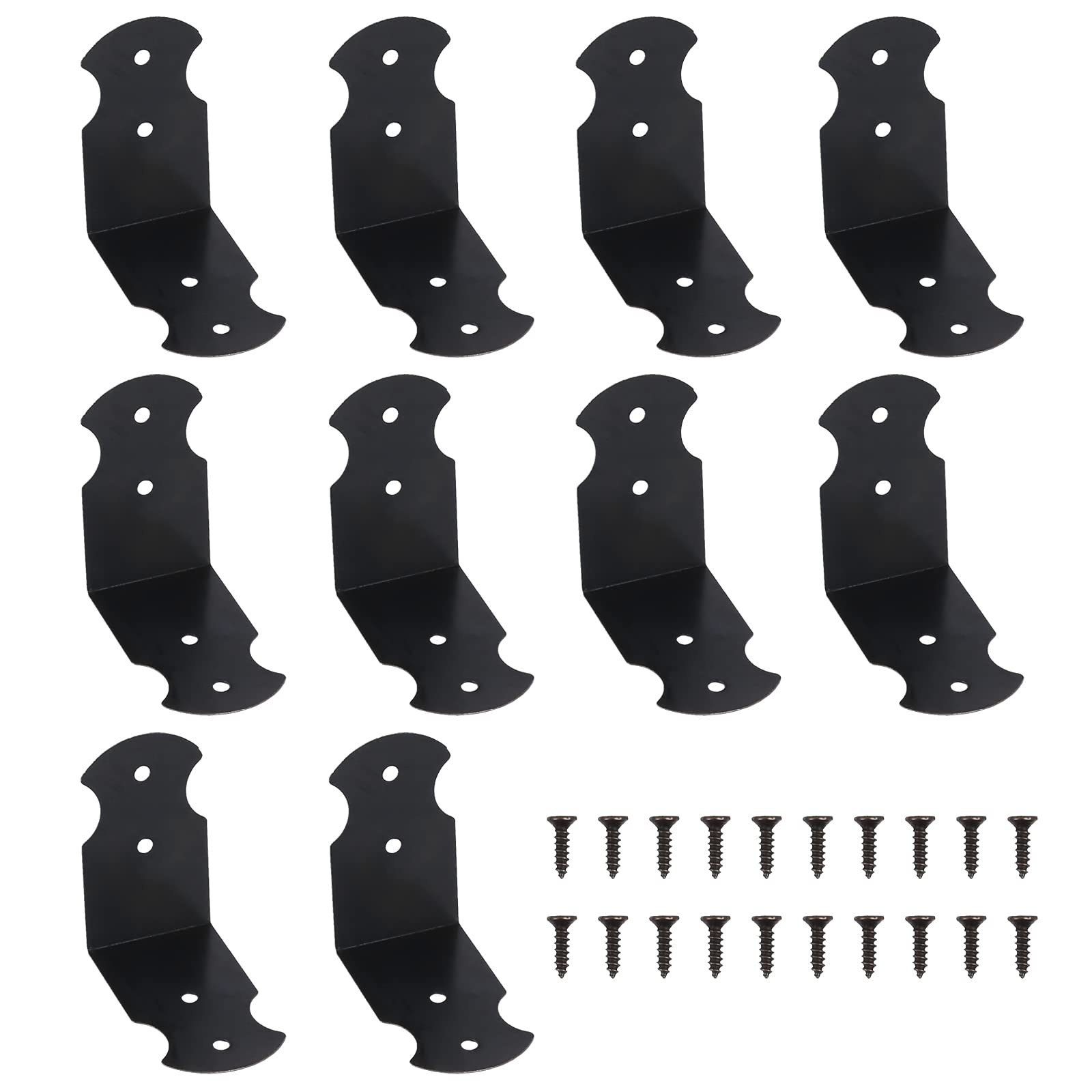 Buy OUBTDK 10Pcs Angle Brackets Flat Brackets Metal Corner Bracket