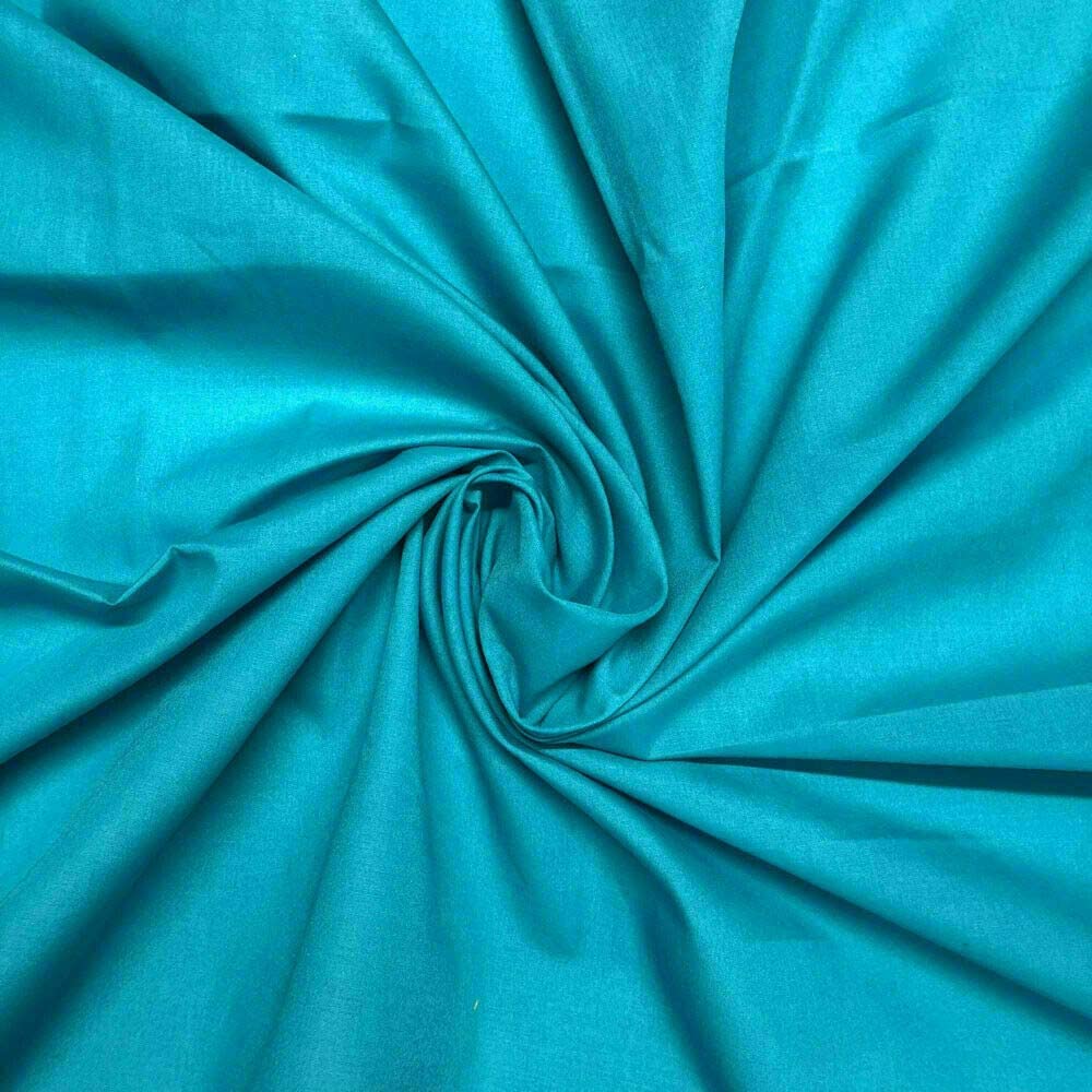 Premium Plain Polycotton Fabric 44" Wide by JRI®(Torquise Colour, 2 Meter) - (Same Day Dispatch)