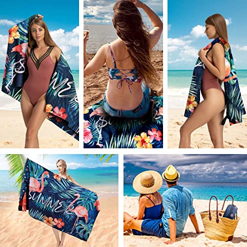 Joyoldelf Strandtuch, Mikrofaser Handtuch, Badetuch Groß 180x90cm, Saunahandtuch, Strand Handtücher Sandfrei, Schnell Trocknende, Leichtes und Dünnes Tragbares Saunatuch Badehandtuch