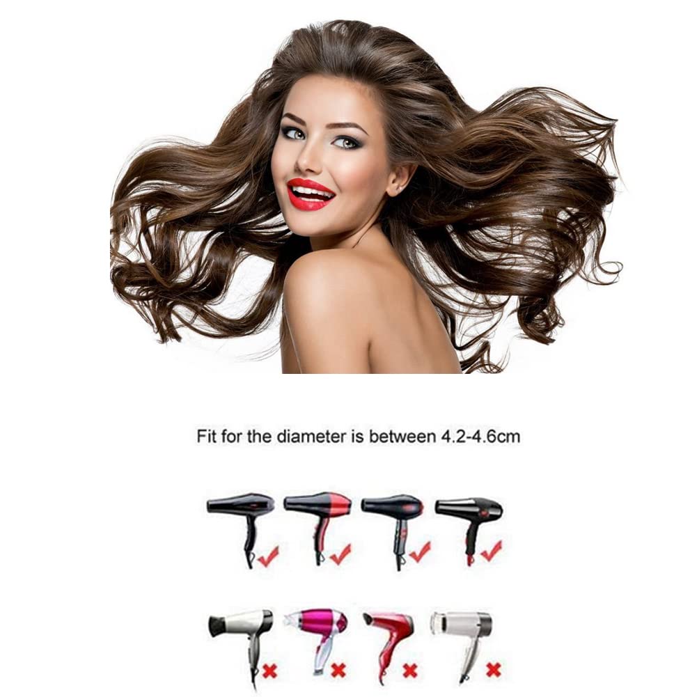 Lot de 2 buses de rechange professionnelles en plastique pour sèche-cheveux de salon de coiffure - Concentrateur étroit de rechange pour outil de coiffure - Pour diamètre extérieur de 4,2 à 4,6 cm