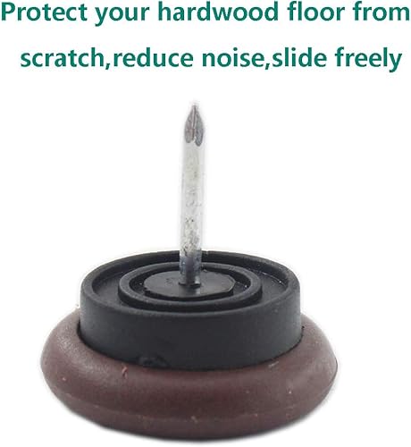 Miniatura 4 de Ulifestar - 50 almohadillas redondas de nailon resistente para muebles, protectores de suelo de madera dura para silla, mesa, escritorio,