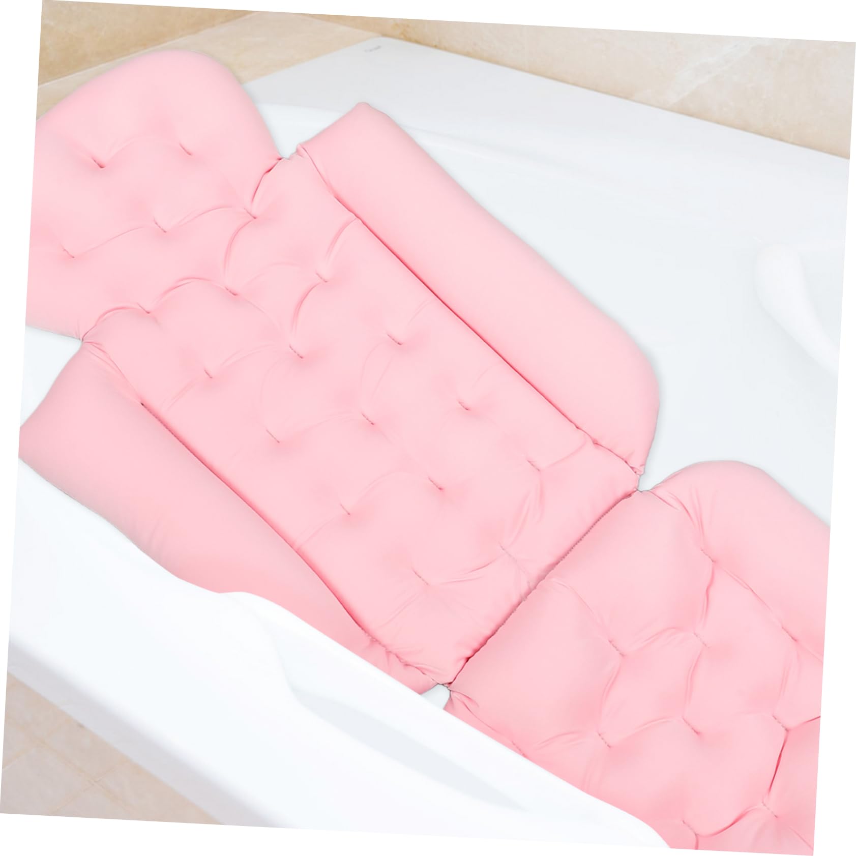 Healeved Cuscino da Bagno per Vasca da Bagno lungo Antiscivolo Ventose, Poggiatesta Morbido Sagomato per Doccia e Bagni Rilassanti Adatto ad Adulti
