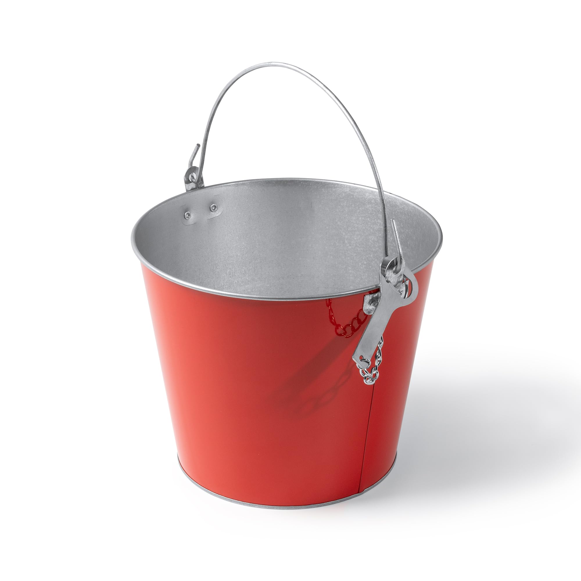Ebuygb Red Large Metal Beer Bucket With Built-In Bottle Opener, 6L Ice Bucket Cooler Tub For Drinks, Party, Bbq, Garden, Bar Or Picnic, Reusable Beverage Chiller (Red)