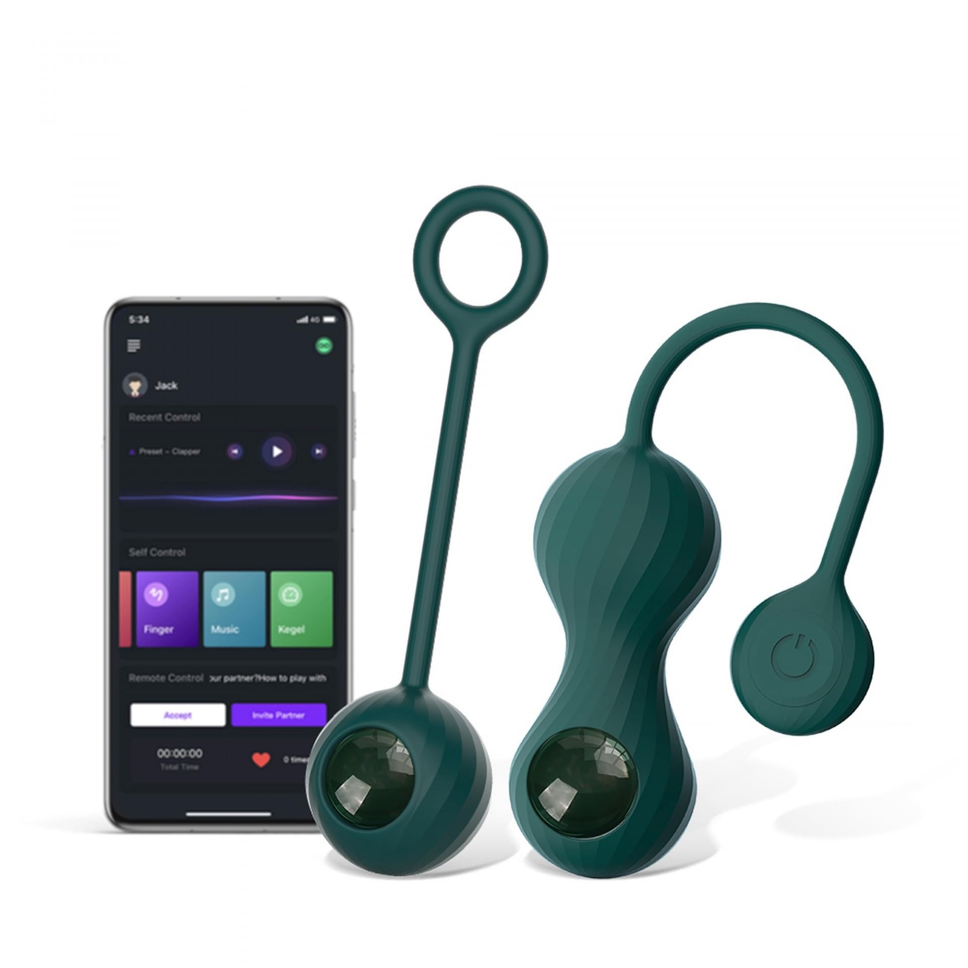 Magic Motion Duo Smart Erotic Set Turquoise 21x3.5x3.4 cm