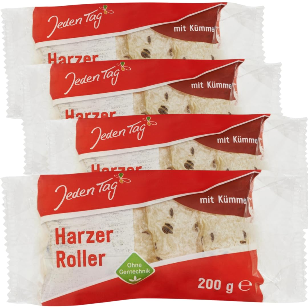 Jedden Tag Käse Harzer Käse mit Kümmel 200 gramm, 4er