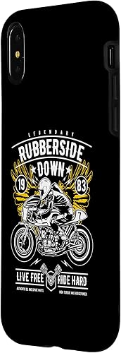 Vista 8 de iPhone 11 Retro Cafe Racer Rubberside Down Motorcycle Race Design Case