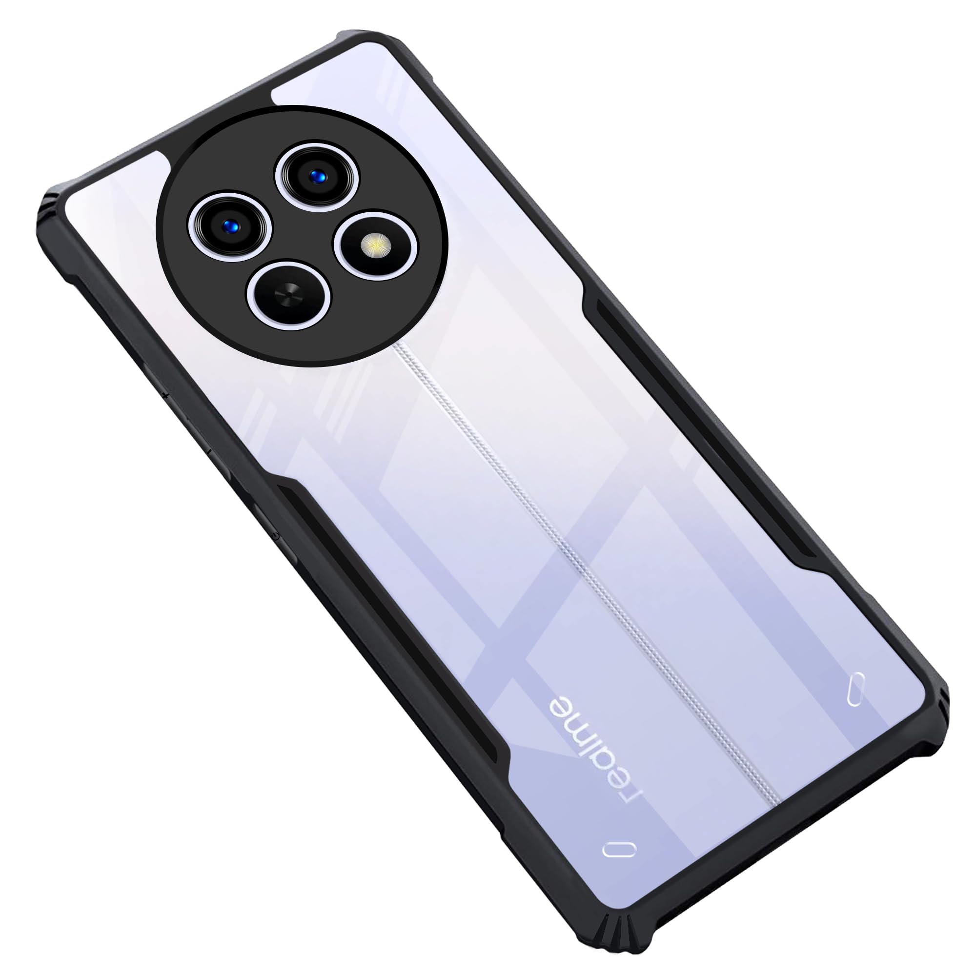 CEDO Realme 12x / 12 / Realme C65 / Narzo 70x (5G) Back Case Cover | Camera Protection Shockproof | Acrylic Crystal Clear 360 Degree Protection | Transparent Eagle Back Case Cover (Black) (B0D1FXV7D4) Amazon Price History, Amazon Price Tracker