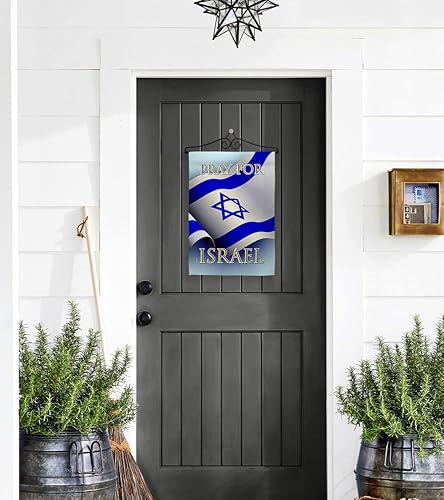 Miniatura 12 de Juego de banderas de jardín con texto en inglés "Ore for Israel" para colgar en la pared, poste para decoración del hogar, decoración de interiores