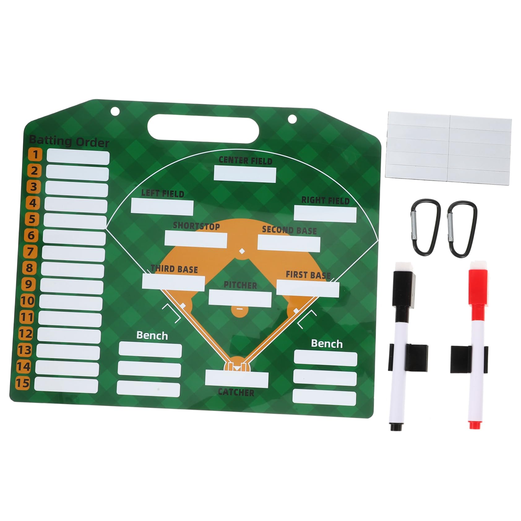 BESPORTBLE Baseball Basketball Board Magnetic Lineup Board Dry Erase Surface Clip Whiteboard for Use