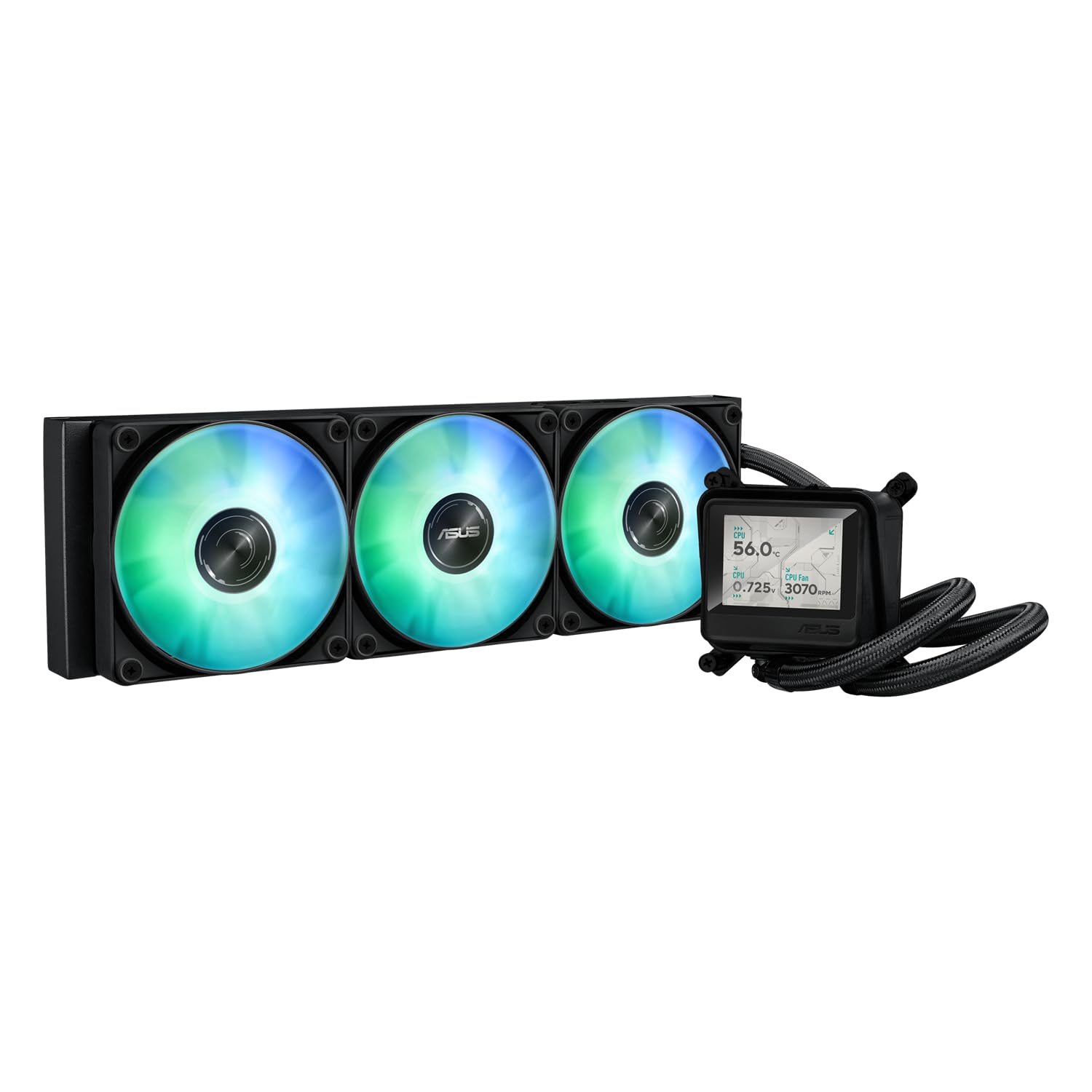 ASUS MAX Gaming LC 360 ARGB LCD All-in-One Liquid Cooler, 2,4" IPS LCD Display, Nero