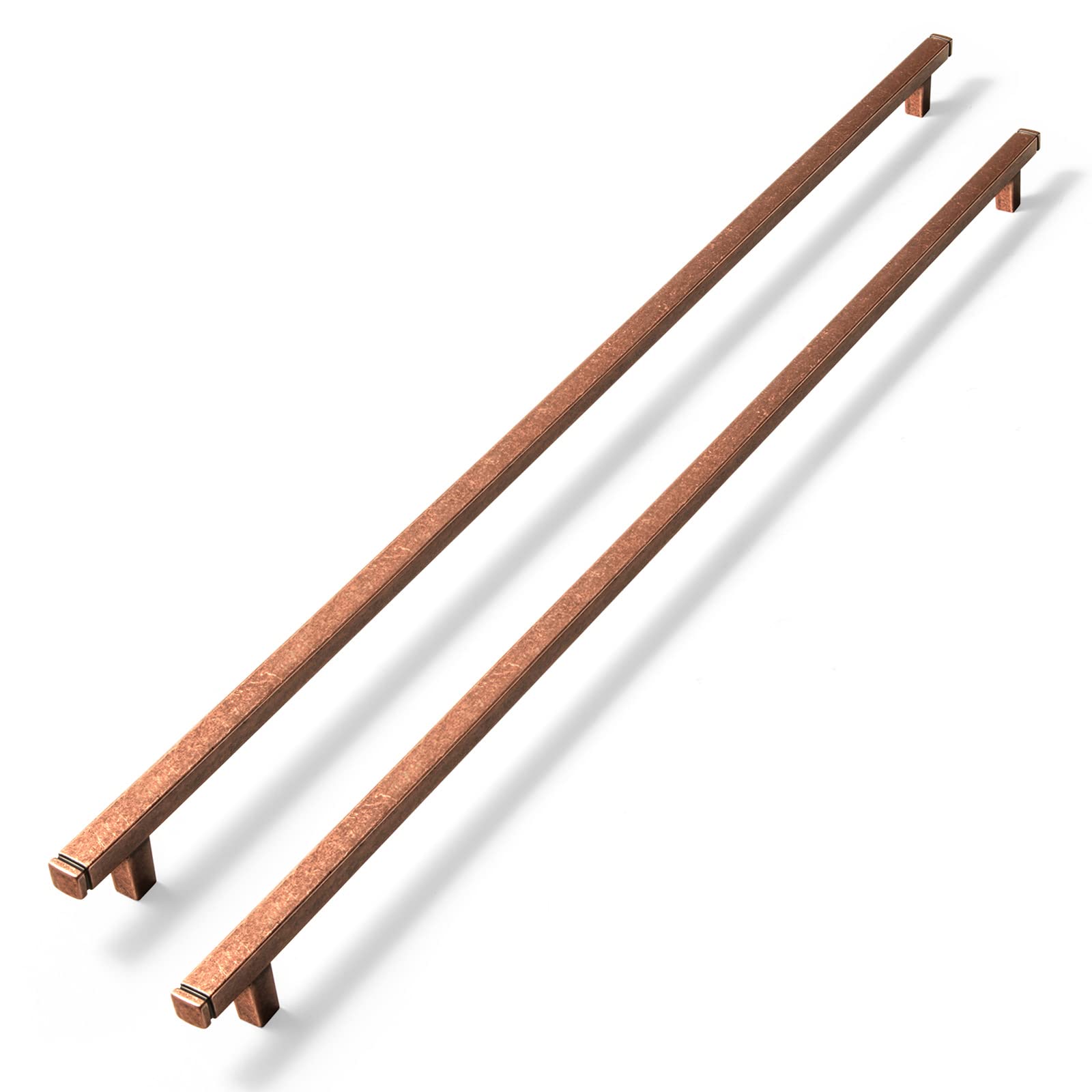 Goo-Ki Paquete de 6 tiradores de gabinete centrales de 320 mm con agujero de aleación de zinc de cobre antiguo de aleación de zinc para cajones de cocina, 14-1/5 pulgadas de longitud 1814-AC-320