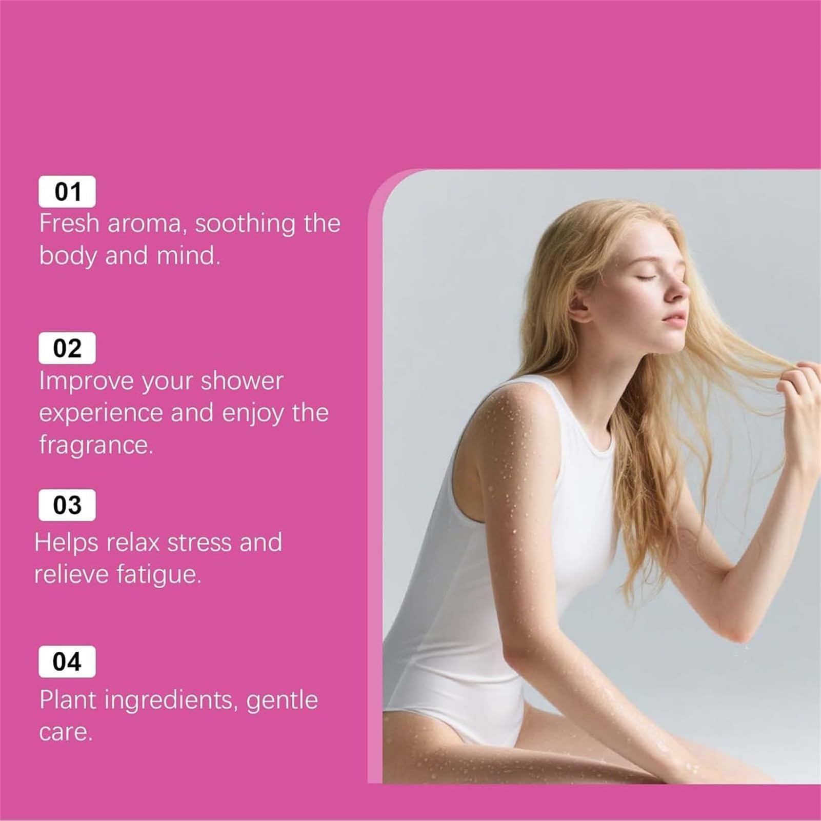 Bagnodoccia alla Rosa, Gel Doccia Detergente Profondo alla Rosa, Latte da Bagno Profumato Nutriente Idratante, Fragranza a Lunga Durata per Tutti i Tipi di Pelle