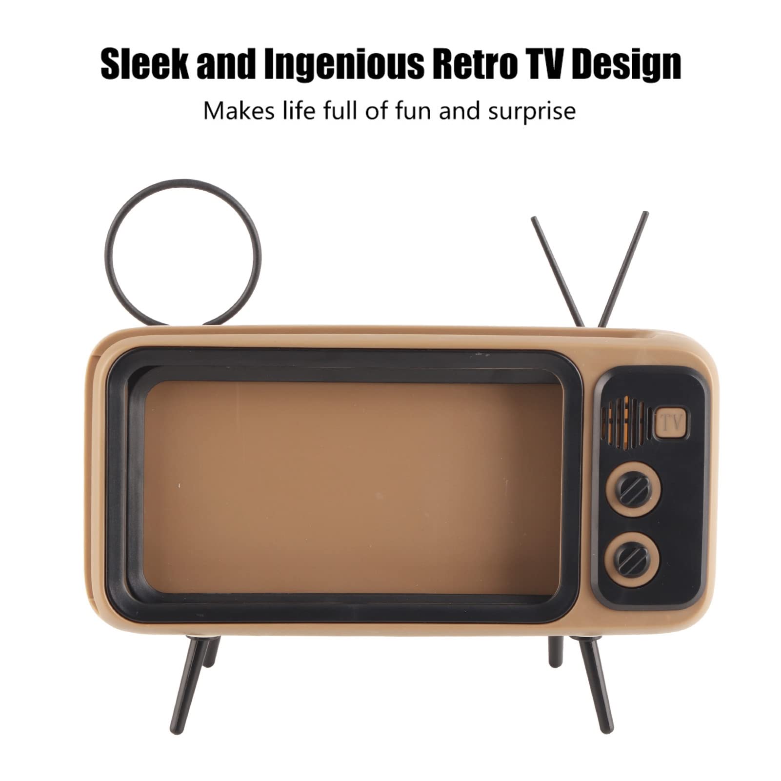 Amazon.co.jp: レトロスピーカー、レトロテレビ型HDステレオスピーカー