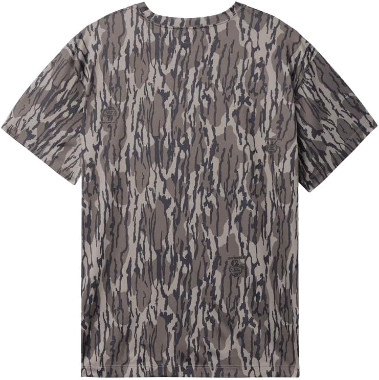 Mossy Oak Men's Sun Protection Shirts for Fishing, Swim, and UV Protection Short Sleeve