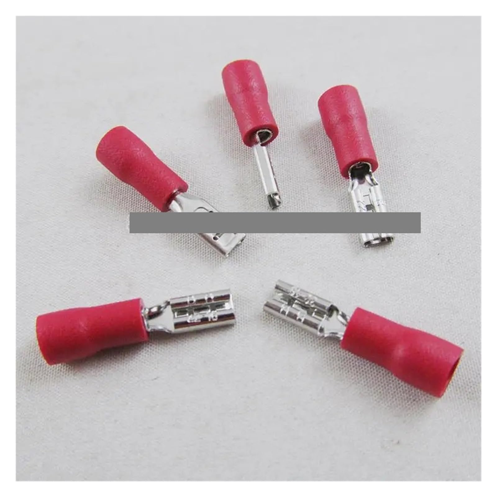 REIUAFWYGV 100 Pcs 2.8mm Red Female Electrical Connector Insulated Crimp Terminal Spade