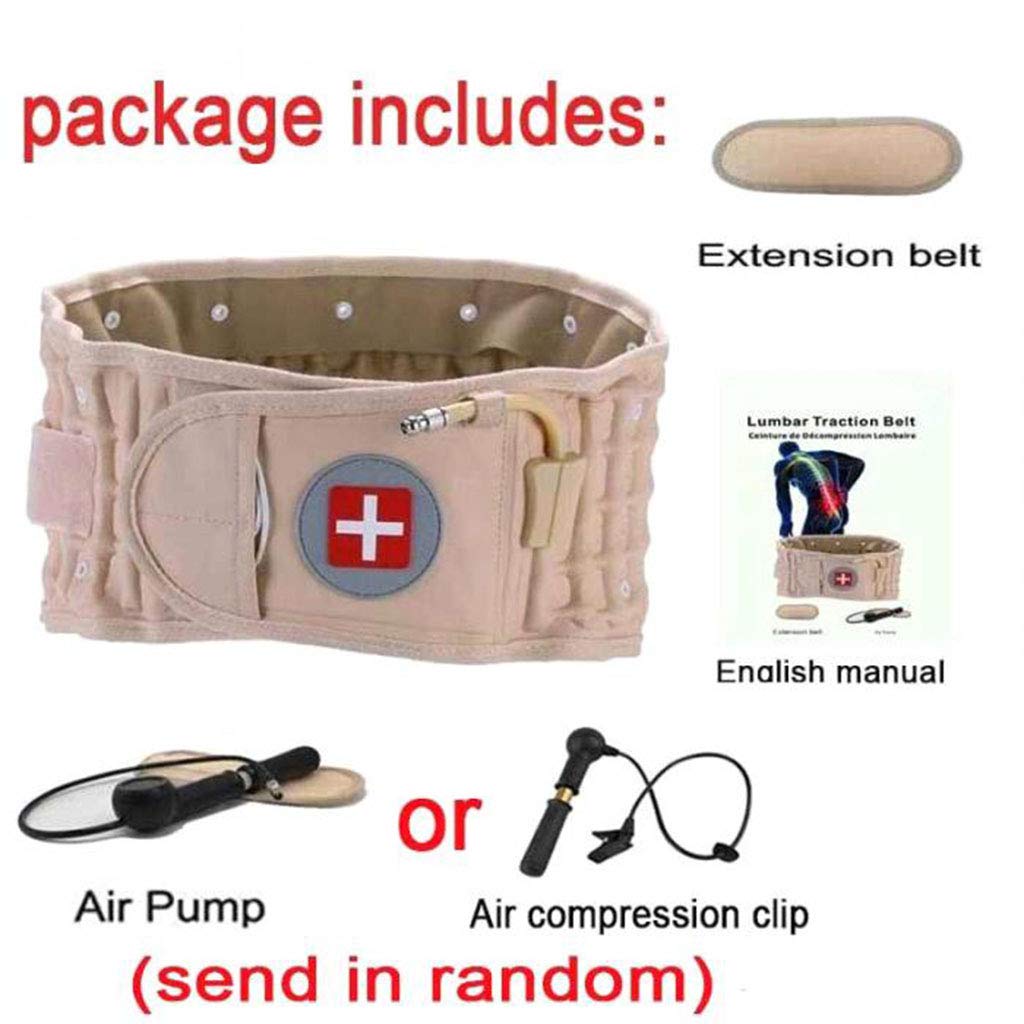 Cinturón de apoyo para la espalda de terapia de descompresión, cinturón protector de cintura para el dolor lumbar inferior, ajuste para 29-49 pulgadas