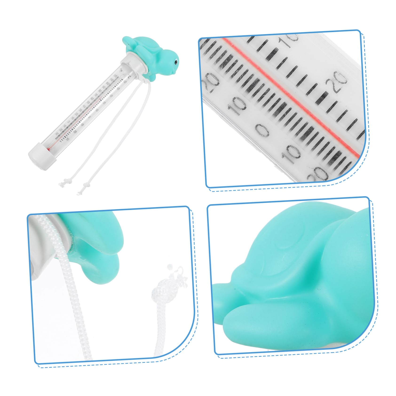 FUNOMOCYA Floating Pool Thermometer Large Size Easy to Read Fahrenheit/Celsius Durable and Light Weight