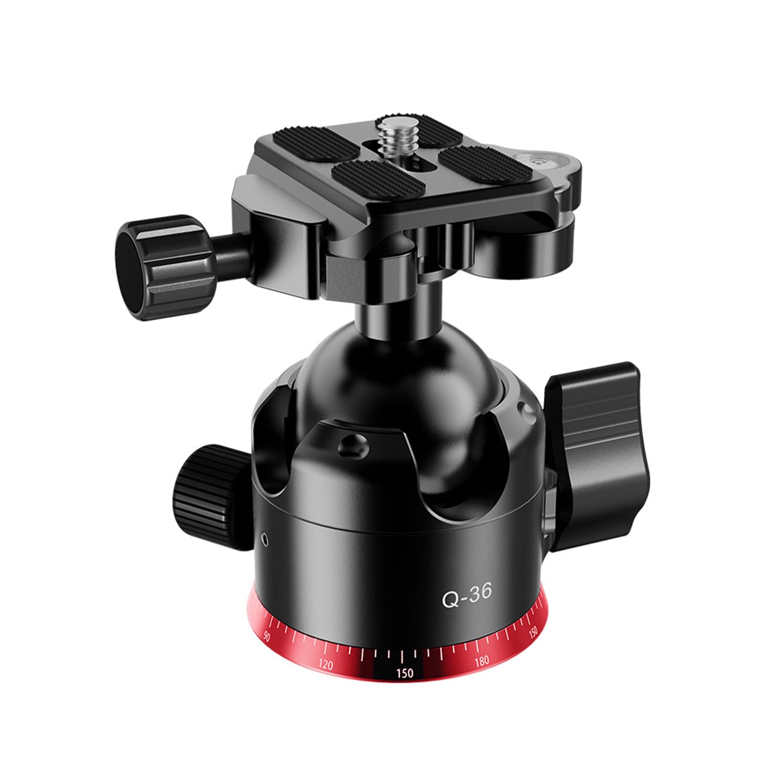 Garsent Testa a Sfera per Treppiede, Testa a Sfera per Treppiede a Basso Profilo 36 Mm con Piastra di Rimozione Rapida da 1/4 ", capacità di Carico Fino a 15 Kg, Panoramica Rotante a