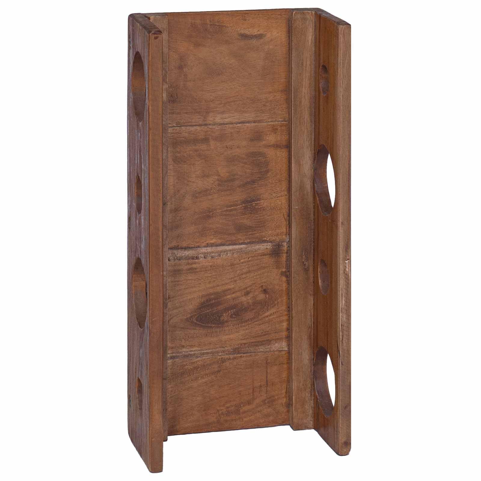 Fengshui Regał na wino z litego drewna mahoń 24 x 13 x 54 cm