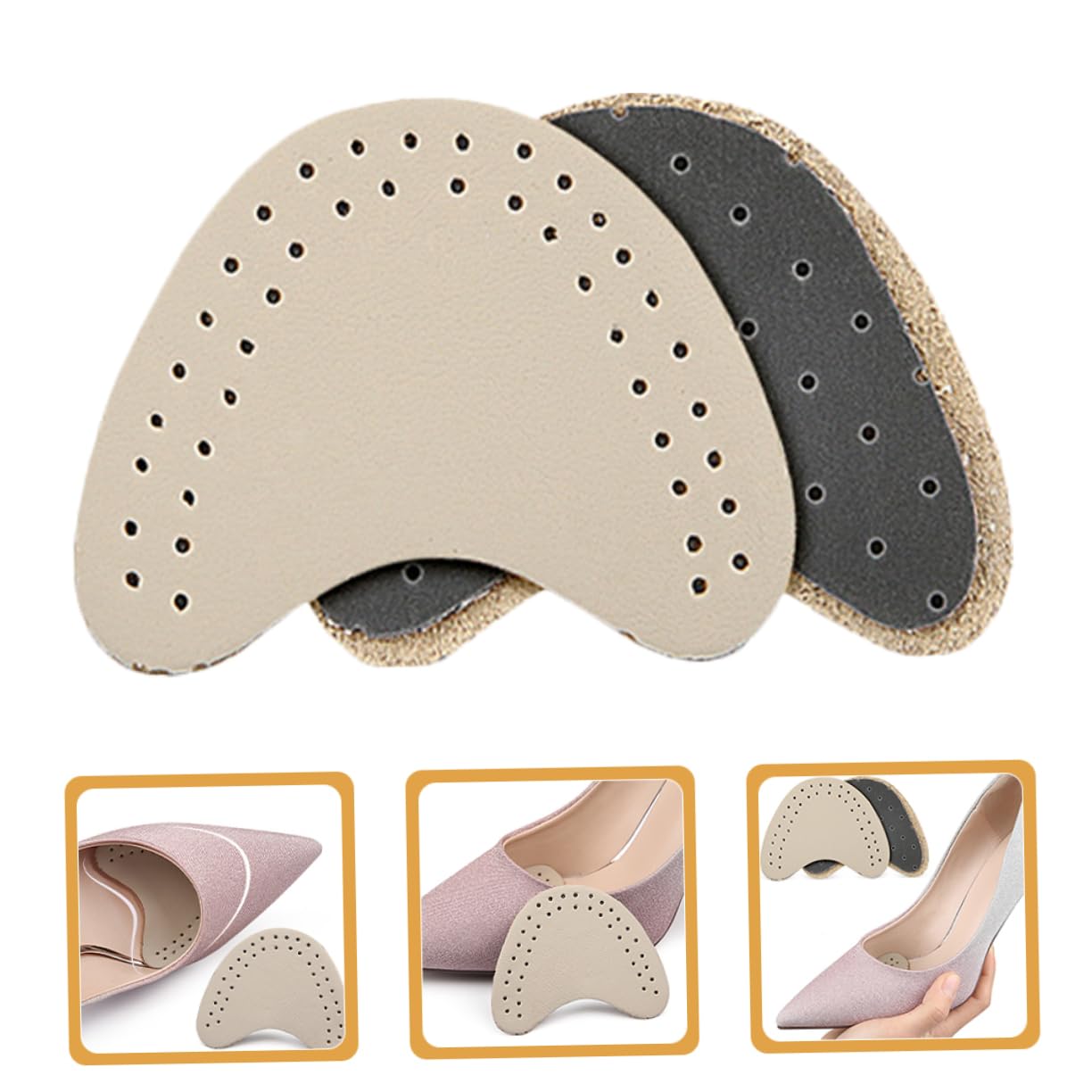 5 Sätze Vorfußpolster Sohlenpolster Anti Absatz Schutz Einlegesohle Rutschfeste Schuheinlagen Rutschfeste Schuhsohlenpolster Schuhbodenschutz High Heel Schuhgriffe 8 Paare * 5