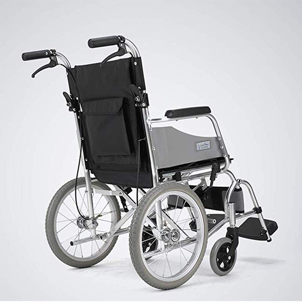 Przenośny wózek inwalidzki Samojezdny mobilny wózek transportowy Składany ręczny, mały mobilny fotel ze stopu aluminium Ergonomiczny Cha