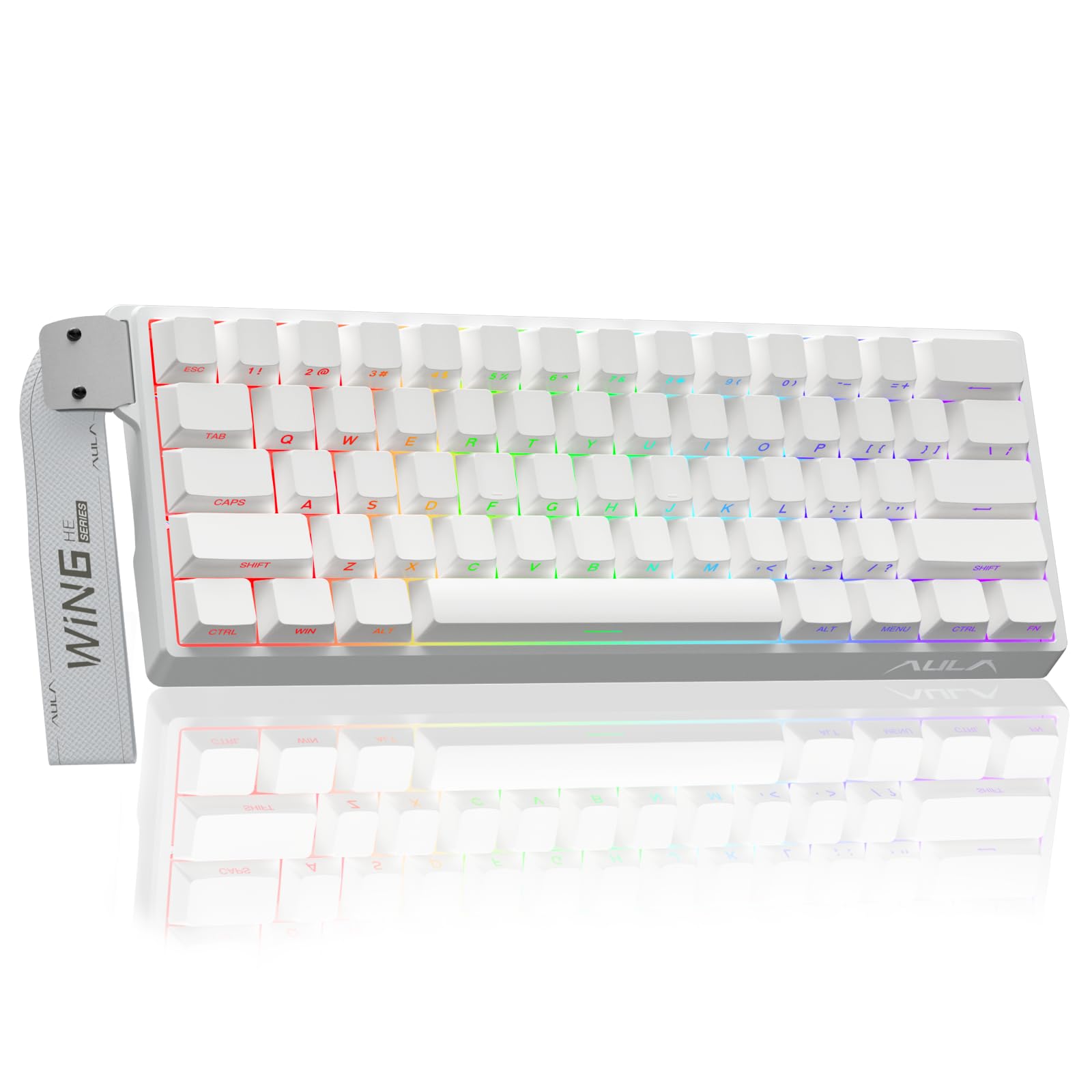 AULA WIN60 HE Mechanische Gaming Tastatur mit Kabel,Hall Effect Magnetic Switches,Rapid Trigger,Einstellbare Betätigung,60% RGB Tastatur für PC/Mac
