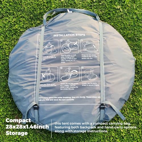 Carpa pop up fácil para 4 personas, impermeable, 289x201x132 cm miniatura 7