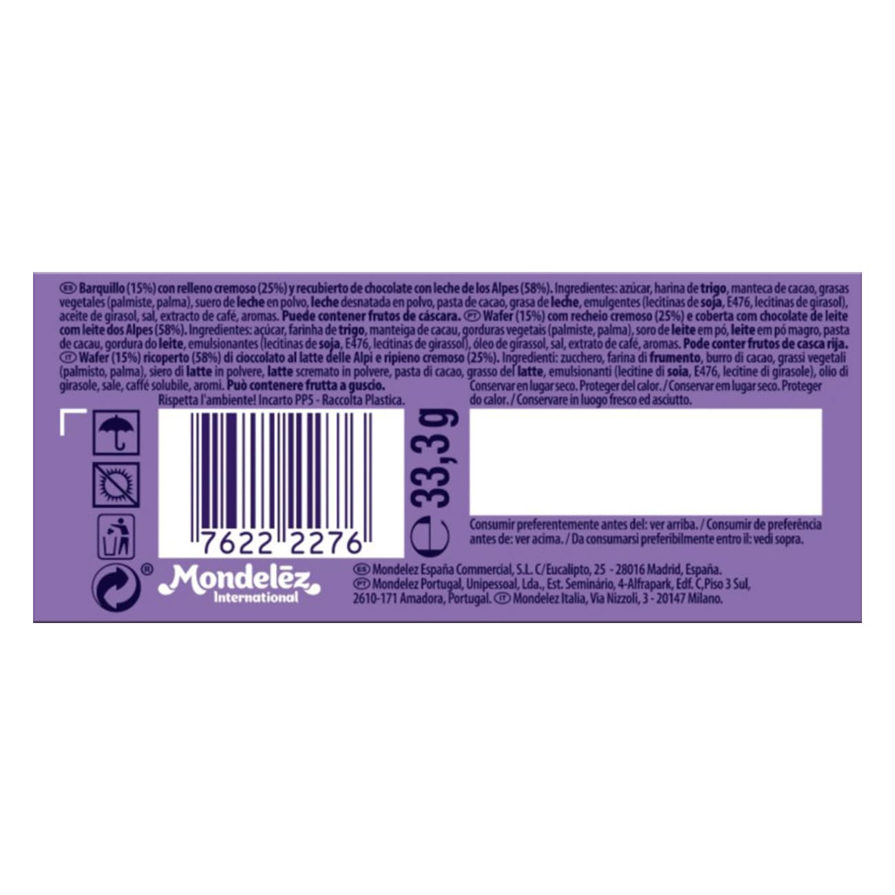 Milka Leo Single, 32er Pack (32 x 33 g)