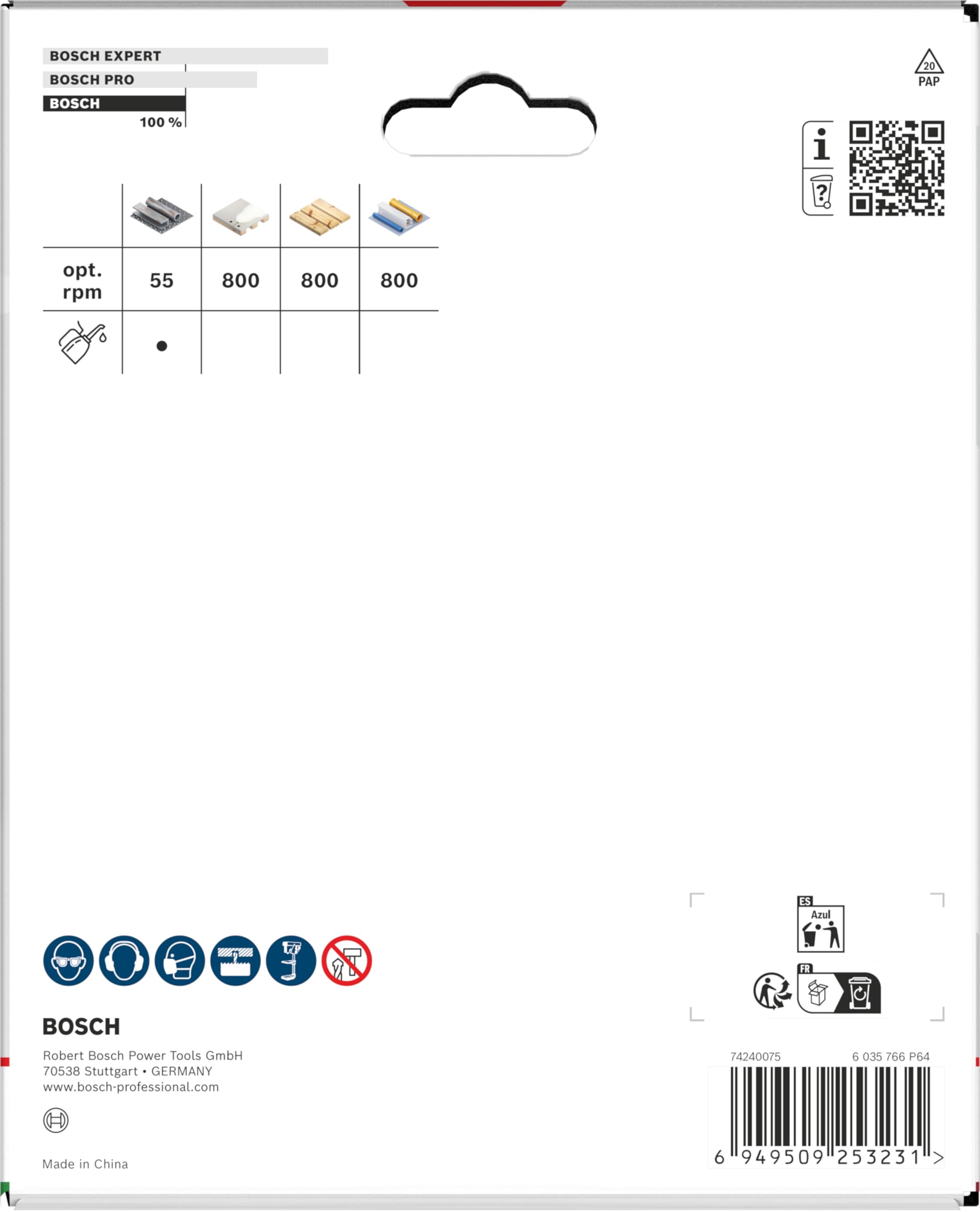 Bosch 1x Sega a tazza Multi Material filettata (per Acciaio, Cartongesso, Ø 152 mm, Professional Accessorio Trapanoi)