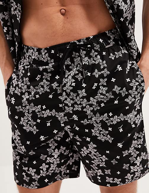 Image of Marks & Spencer Men's Cotton Solid Pajama Set