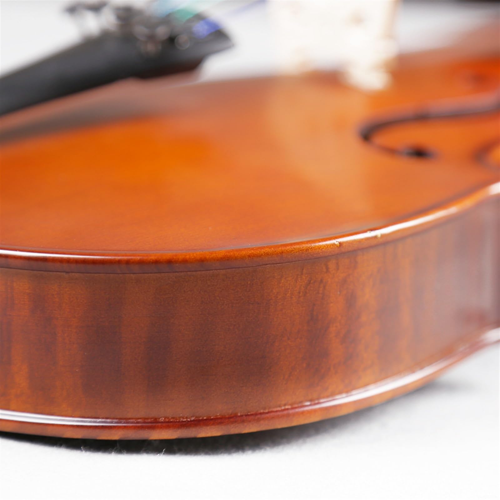 Violine 4/4 Anfängervioline Tigerhautmuster Handgemachte Übungsvioline Aus Massivholz(4/4)