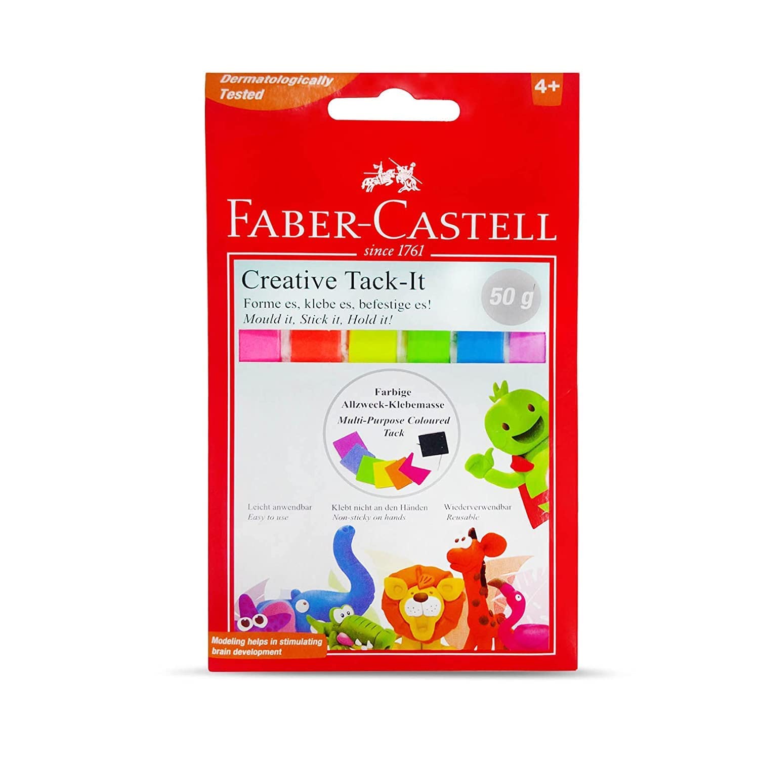 PRISHA Creative Tack It Reusable Multi-Purpose Tack 50 Grm Blocks Removable Adhesive(Multicolour)