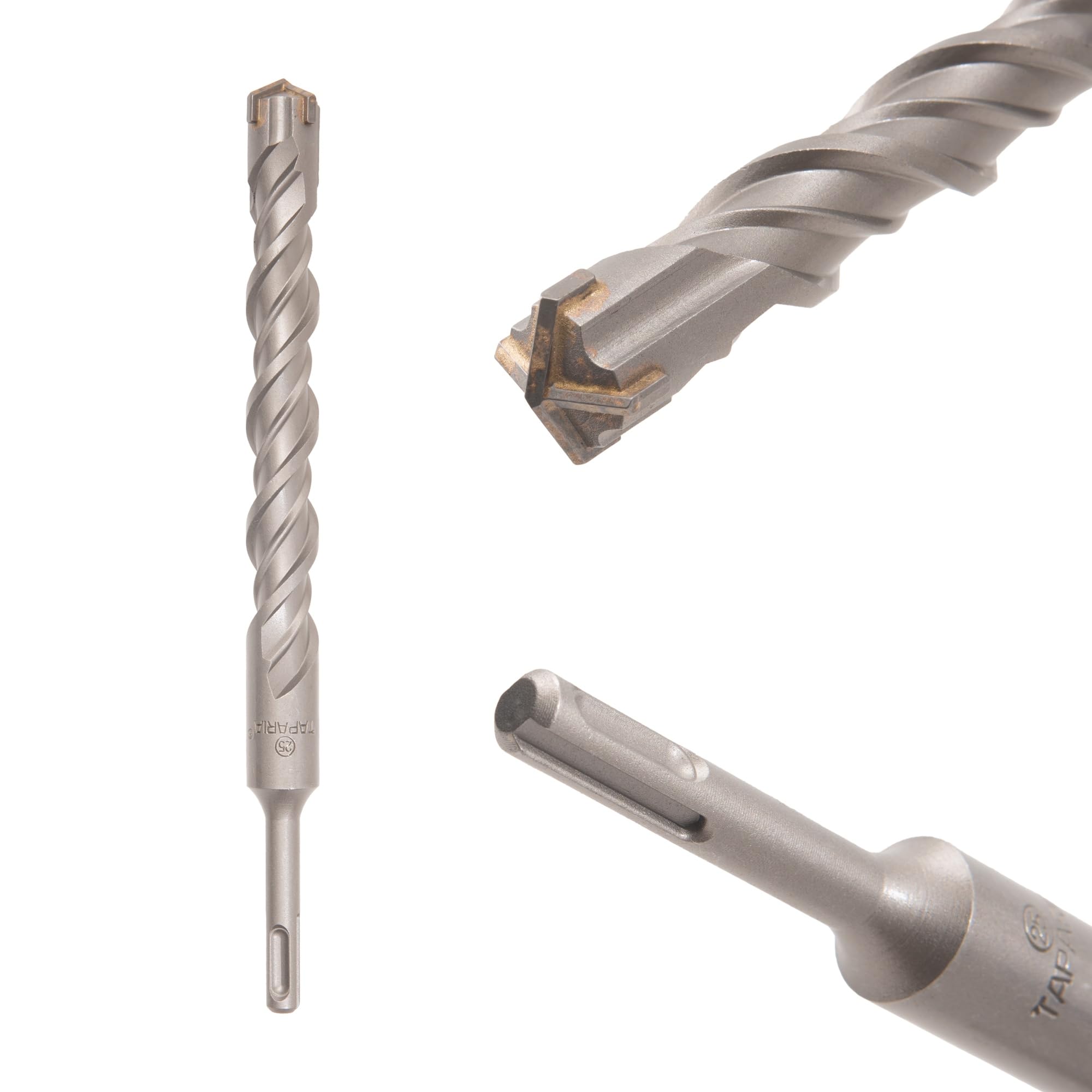 TAPARIA 25mm Cross Point Tip SDS Plus Hammer Drill Bit for Concrete/Masonry Drilling (HDC 25260, 25x200x260 mm)-Home, DIY, Professional, Construction, Brick, Wall-Drilling-image-39